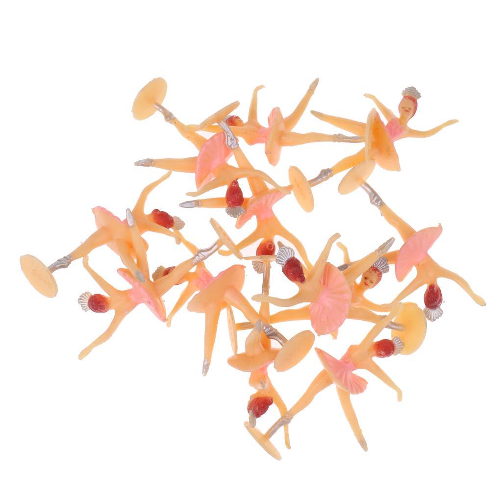 12pcs Mini Ballet Girl Baby Shower Favors Party Decoration Crafts Pink