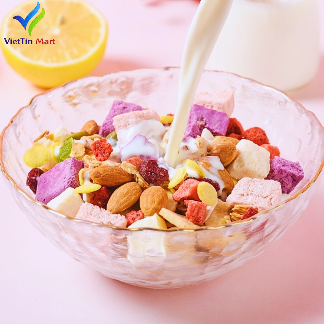 Granola Sữa Chua Yến Mạch Nổ Không Đường 500g VietTin Mart
