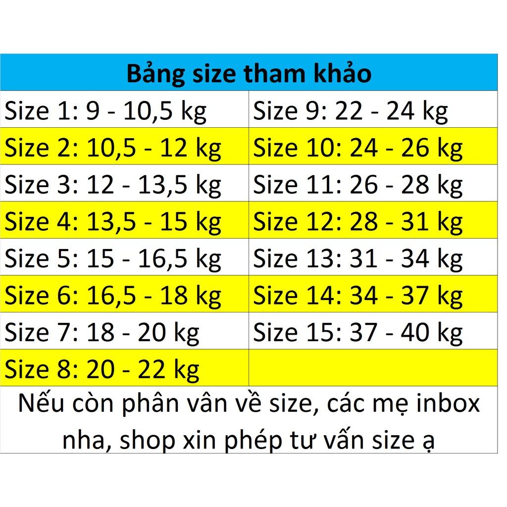 Bộ thun bé gái phối hình in Mickey size 9 - 40 kg