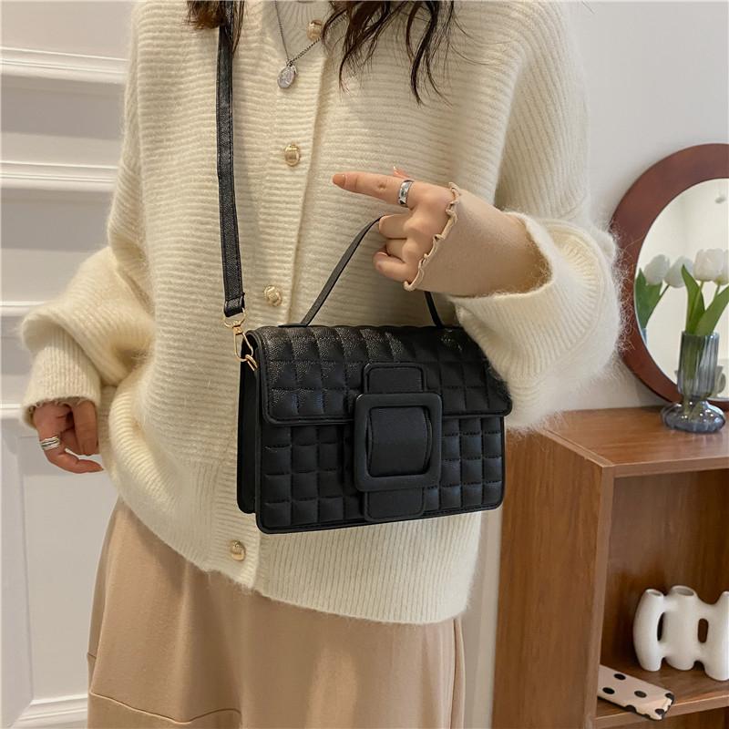 Túi Xách Nữ Hàn Quốc Đơn Giản Kẻ Sọc Thời Trang Da PU Đeo Vai Cho Nữ Sập Nhà Thiết Kế Hanbags Chất Lượng Cao Nữ Đeo Chéo