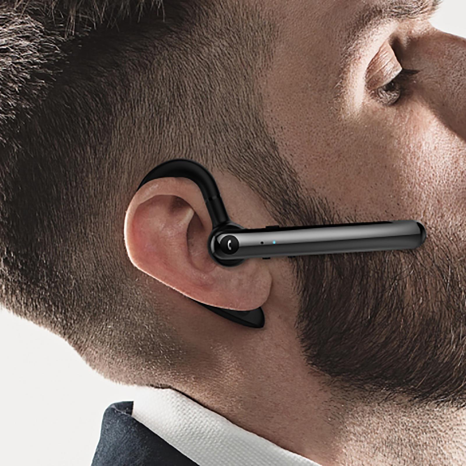 Bluetooth Headsets V5.0 Noise Cancelling with Mic Earphone for Office Music Gym Running