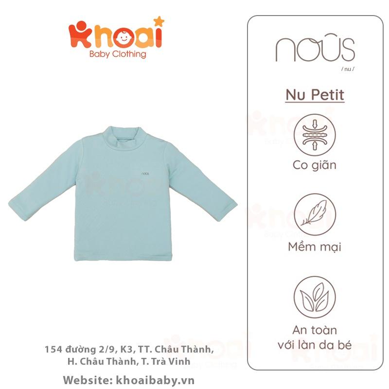 Áo cổ lọ Nous 3cm xanh đậm - Chất liệu Nu Petit 95% cotton thiên nhiên