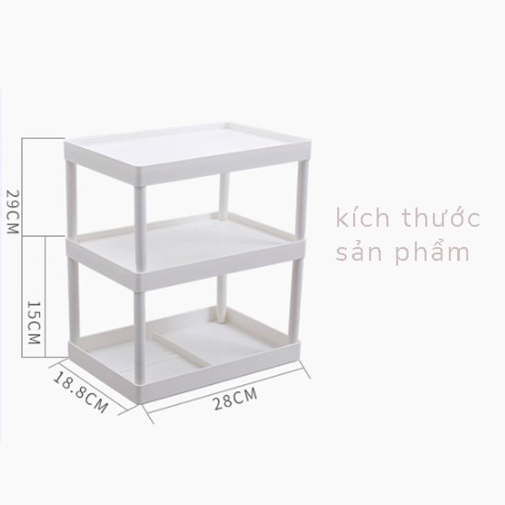 Kệ Để Bàn 2 Tầng Màu Trắng Decor Bàn Học