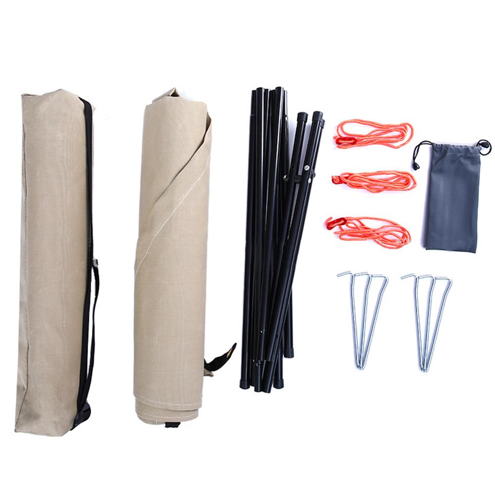 Outdoor Folding Canvas Windscreen Campfire Windshield for Camping Cooking Picnic
