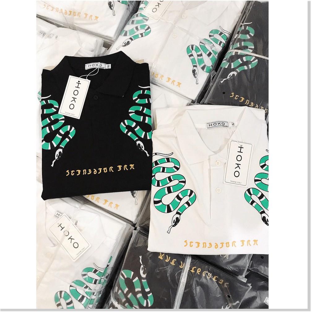 ÁO THUN CỔ TRỤ NAM,THIẾT KẾ HỌA TIẾT SIÊU NGẦU,CHẤT LIỆU VÃI THOÁNG MÁT LANA FASHION