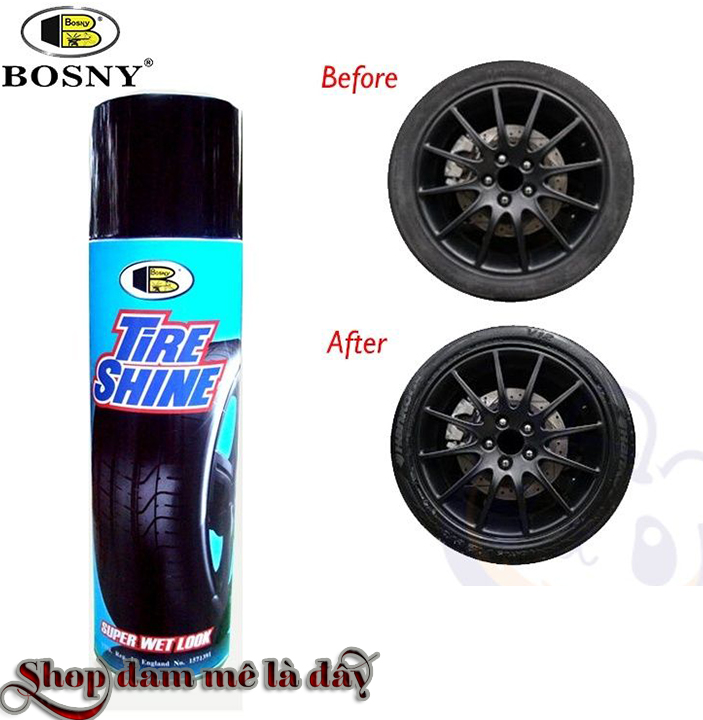 Sơn bóng vỏ xe Tire shine B118 Bosny- Thái Lan