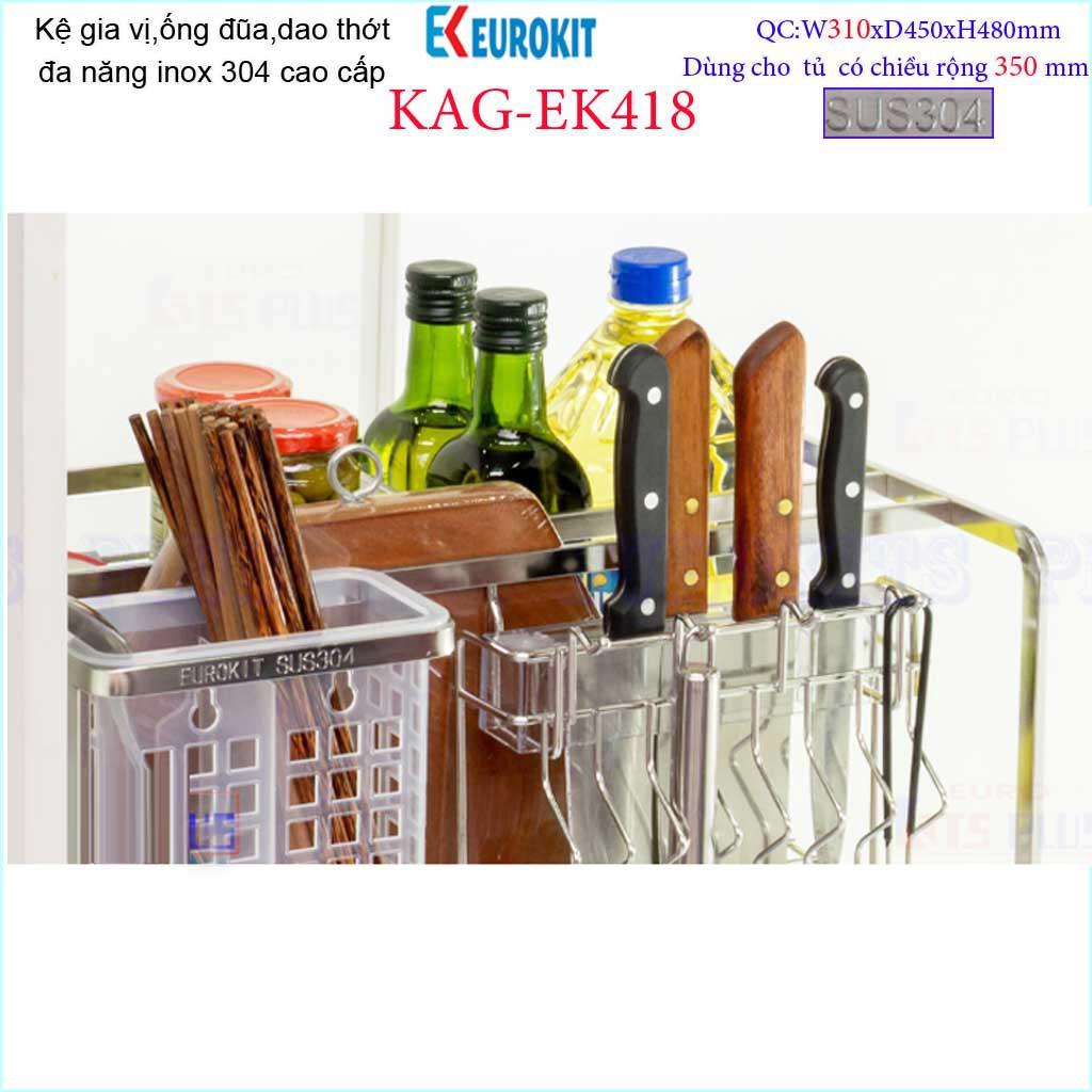 Kệ Gia vị Ray kéo Inox304, kệ đựng gia vị Euro ray giảm chấn, khuyến mãi phí lắp đặt trong TPHCM