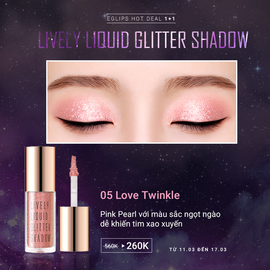 Nhũ mắt gel Eglips Lively Liquid Glitter Shadow 4g