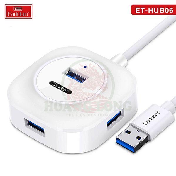 Ổ Cắm USB Earldom HUB-06 (Hỗ Trợ 4 Cổng USB 2.0) - Hàng nhập khẩu