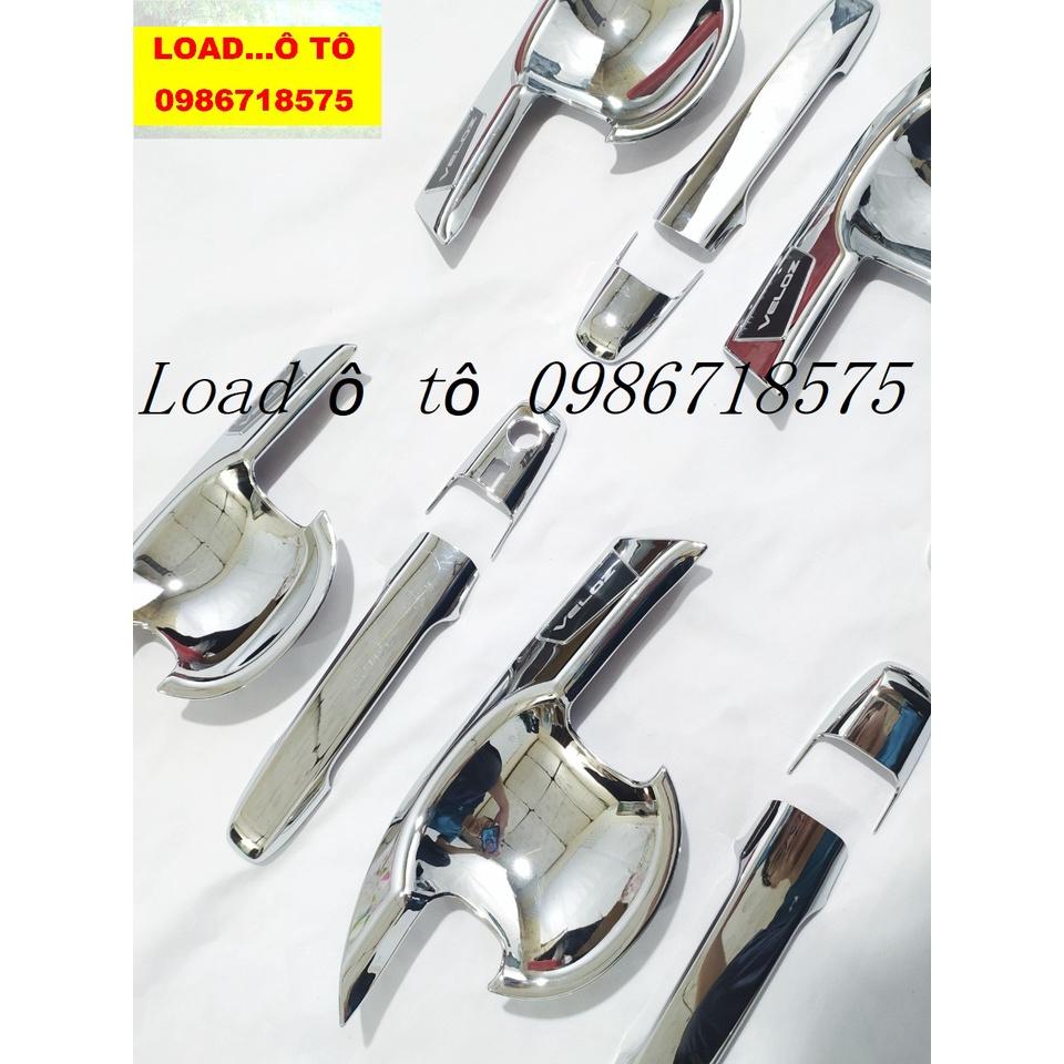 Ốp Tay Nắm, Hõm Cửa Xe Toyota Veloz 2022-23 Hàng Loại 1 Nhựa ABS Mạ Crom Sáng Bóng