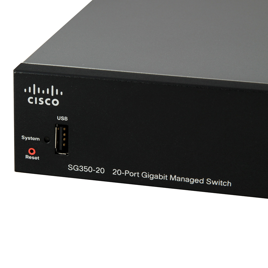 Thiết Bị Chuyển Mạch Cisco SG350-20-K9-EU 20-port Gigabit Managed Switch 20 x 10/100/1000Mbps - Hàng Nhập Khẩu