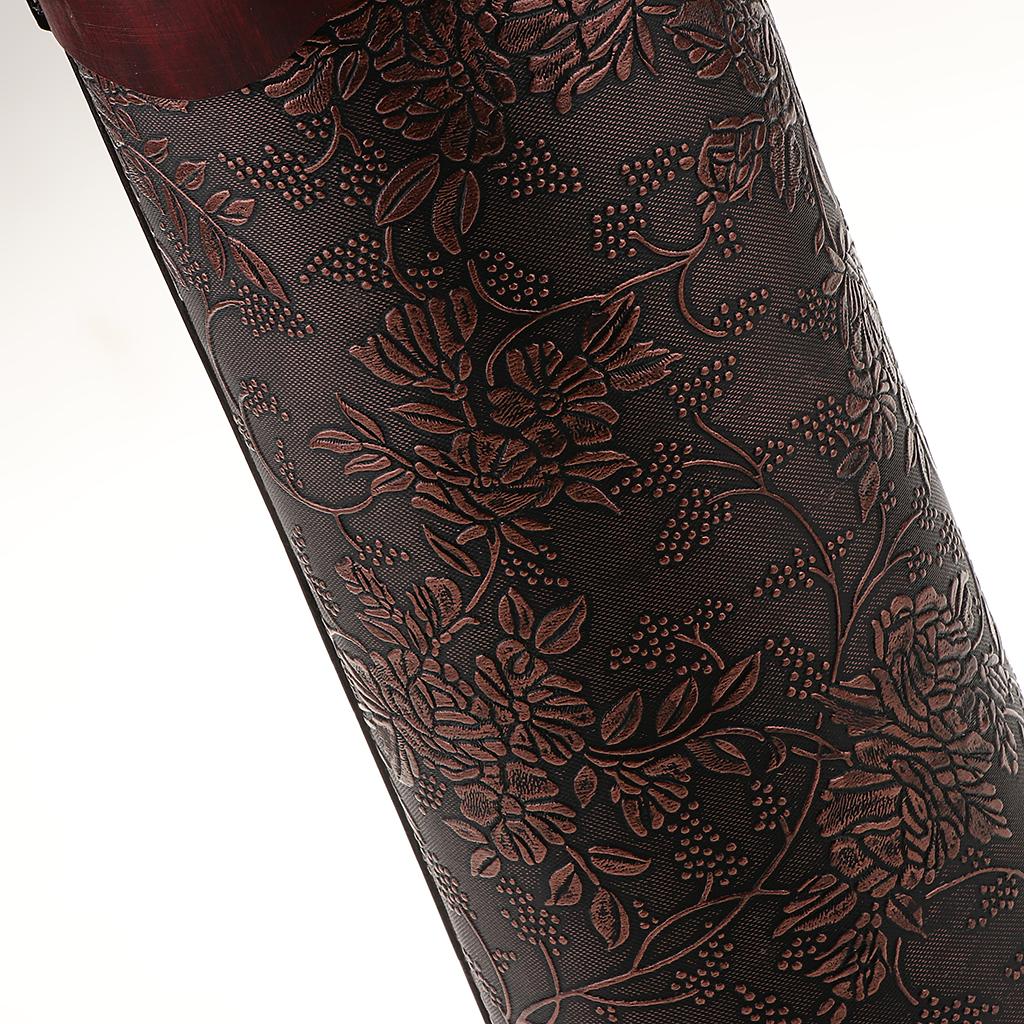 Wooden Wine Single Bottle Box with Antique Finish Daffodil Pattern