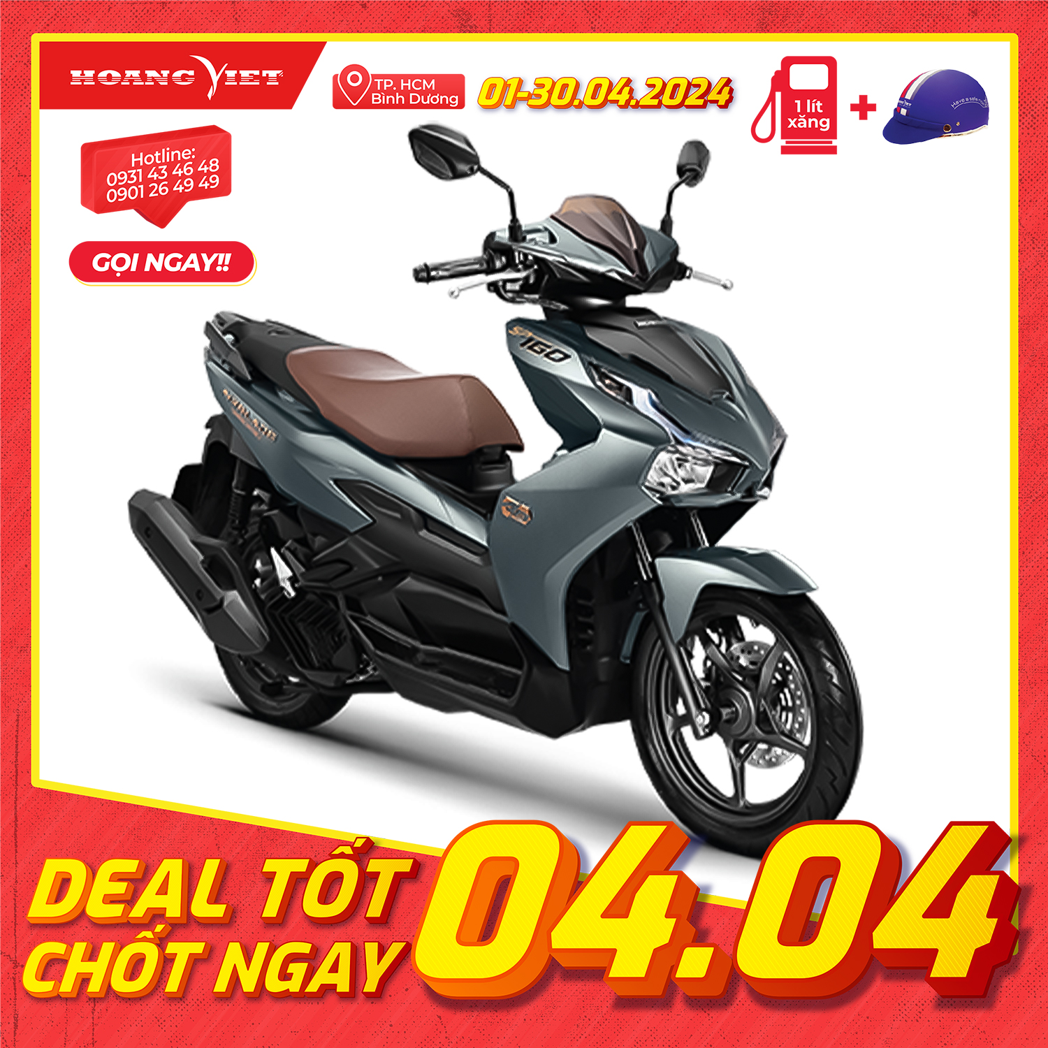 Xe máy Honda Air Blade 160cc 2023 - Phiên bản Đặc Biệt - Xanh Xám Đen