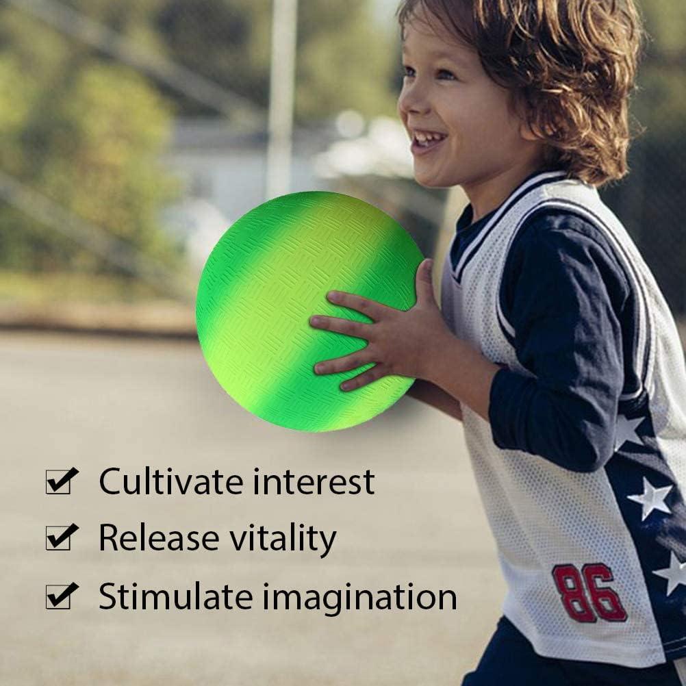 Bóng cầu vồng PVC mềm dành cho trẻ em, Nước trái cây và Bóng nảy bền cho quà tặng trẻ em , Vàng + Xanh lục