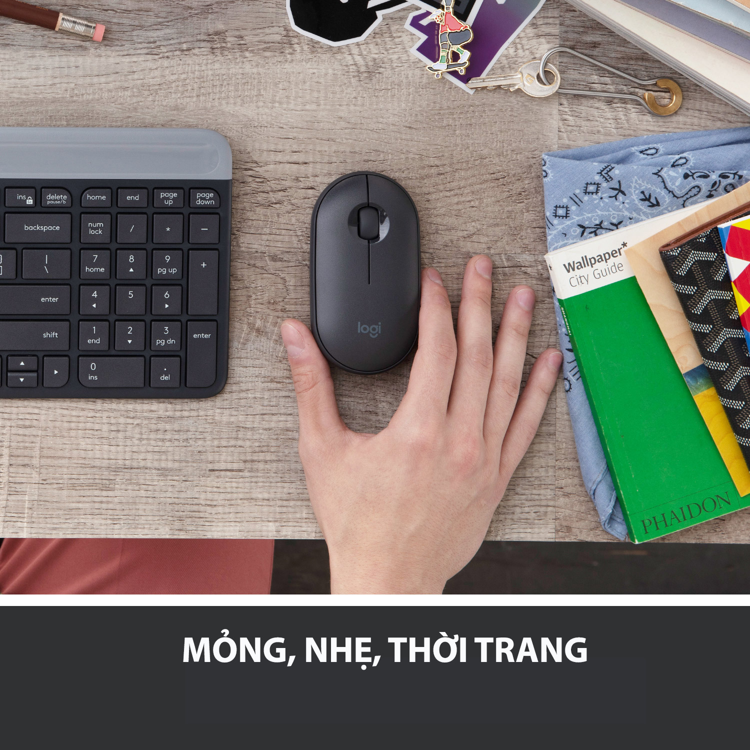 Chuột Bluetooth Silent Logitech Pebble M350 - Hàng chính hãng