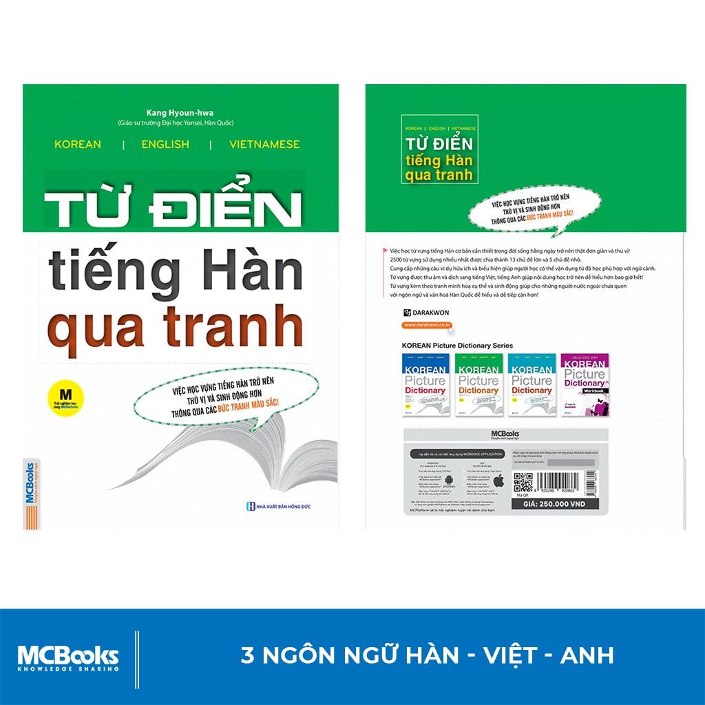 Sách - Từ Điển Tiếng Hàn Qua Tranh Giải Nghĩa Đầy Đủ Ví Dụ Phong Phú - Kèm App Học Online