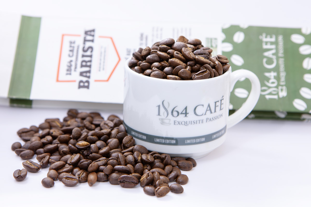 Cà Phê Nguyên Hạt Không Dầu, Không Bơ Chuyên Dùng Cho Máy Espresso Hoàn Toàn Tự Động - 1864 CAFÉ Professional Barista.