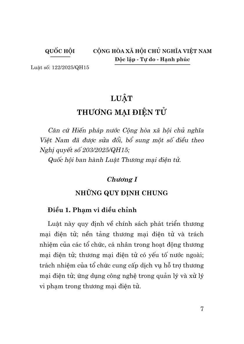 Luật Thương mại điện tử năm 2025