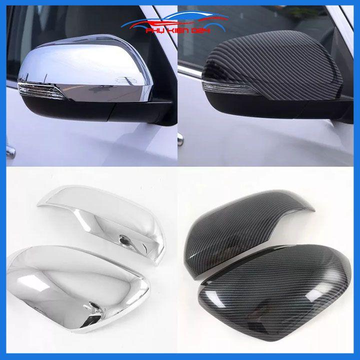 Ốp gương chiếu hậu Pajero Sport 2019-2020-2021 vân Cacbon bảo vệ chống trầy trang trí làm đẹp xe