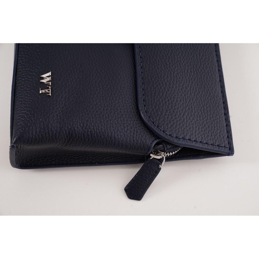 Clutch Ví Cầm Tay Nam Có Quai Đeo Chéo Da Bò Cao Cấp Màu Xanh Navy, Màu Xanh Lá WT Leather 070101107, 070101104