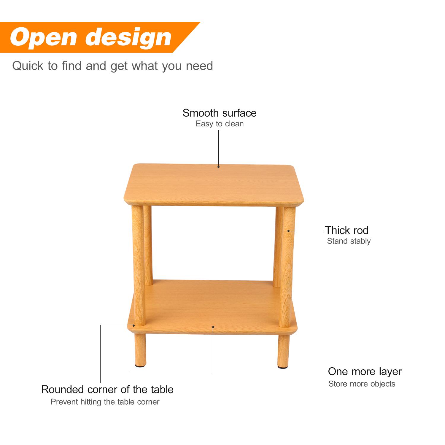 Kệ gỗ tab đầu giường trang trí nhà cửa 2 ngăn