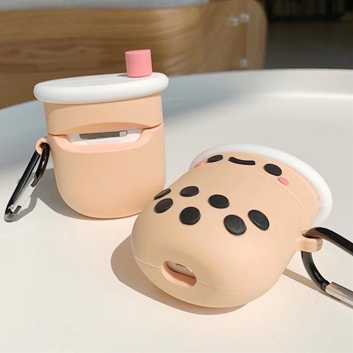 Bao Case, Ốp cho Airpods 1/2 Airpod Pro cốc trà sữa cute - Mã TZAP333