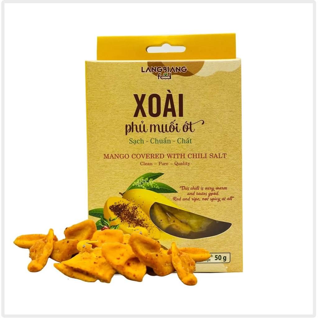 Xoài phủ muối ớt Langbiang Food, 50g, hộp