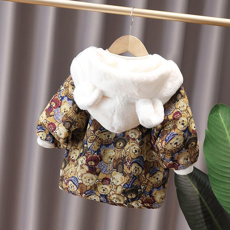 AK8 Size 80-120 (6-21kg) Áo ấm bé trai (Áo khoác áo lạnh lót bông có mũ) Quần áo trẻ em hàng quảng châu