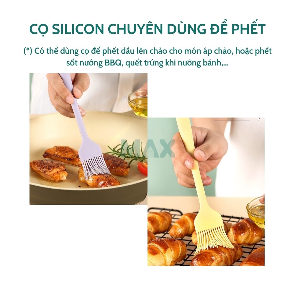 Chổi silicon đúc quét dầu, bơ, kem trang trí bánh 21cm