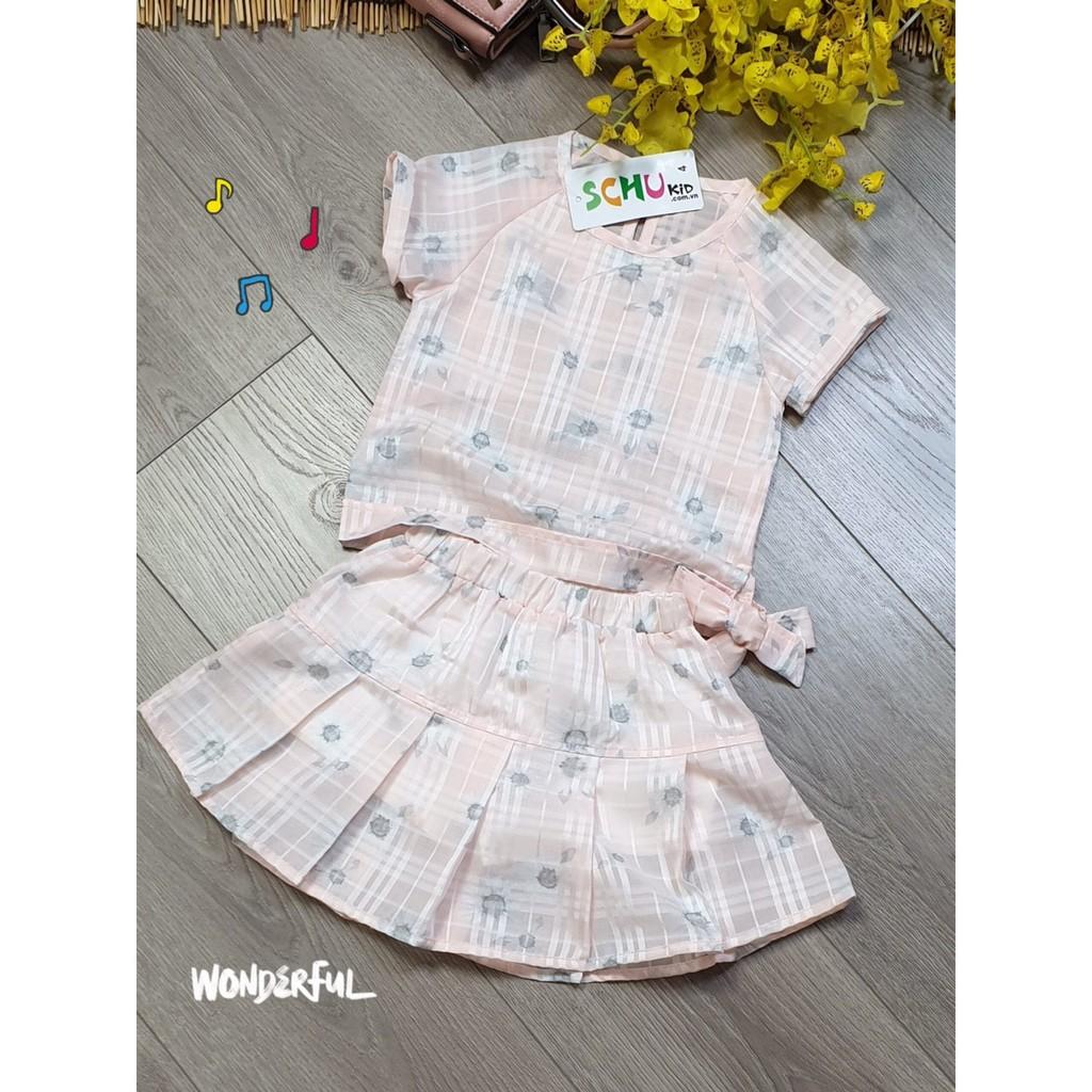 Set Váy Bé Gái Dễ Thương Chất Kate Lụa Từ 15Kg Đến 30Kg