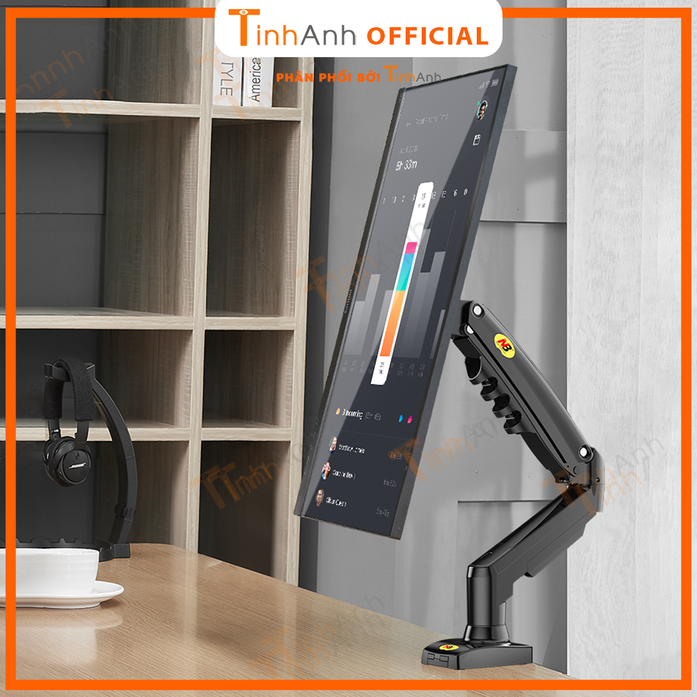 Arm màn hình - Giá treo màn hình máy tính NB F80 17 - 30 inch Tay nâng màn hình  Xoay 360 độ Tải trọng 9Kg 2021 - Hàng Chính Hãng