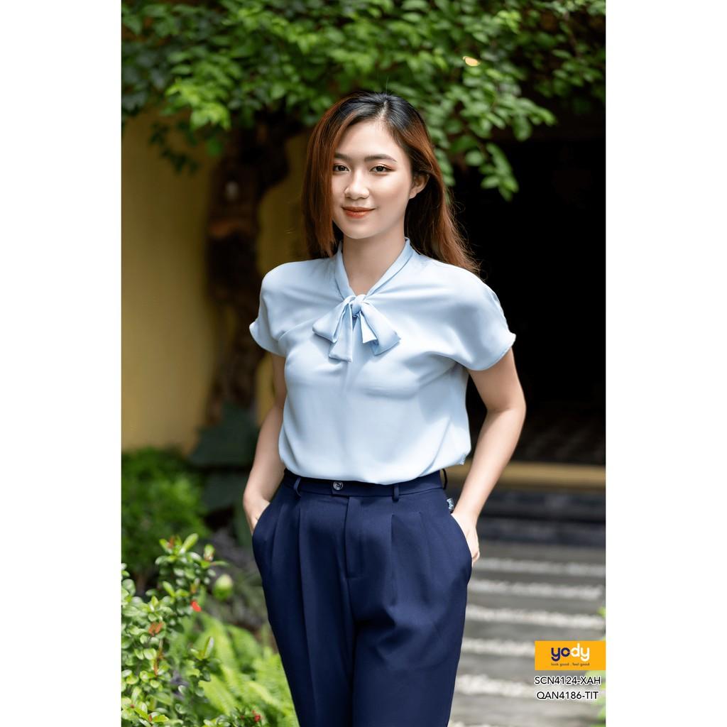 Mall Shop  yodyofficial  Áo sơ mi nữ YODY kẻ dài tay thiết kể trẻ trung  năng động  SMN4409  Deal Xu Hướng Giảm 50 Nhiều Sản Phẩm