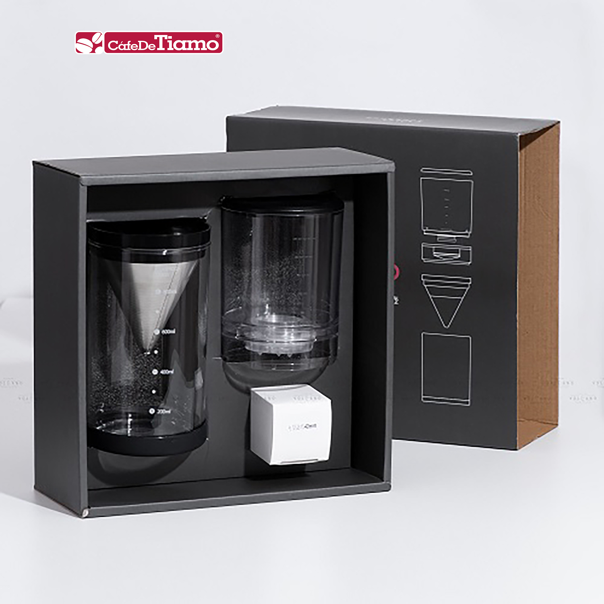 Dụng cụ pha cà phê đá lạnh Cold drip đa năng Tiamo 800ml