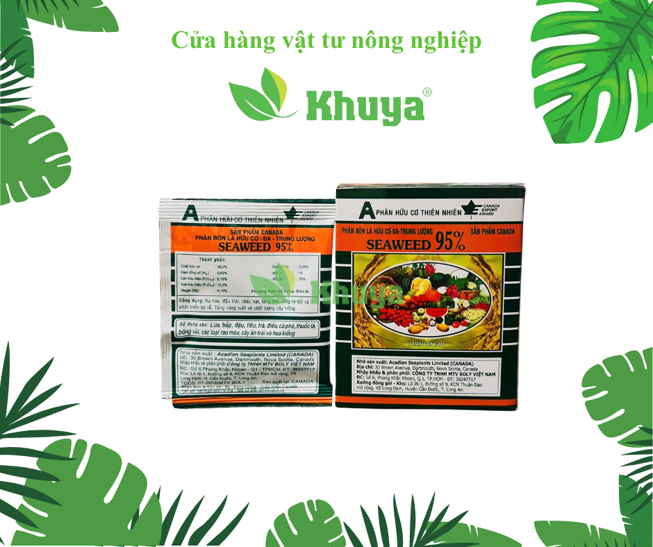 1 Gói Phân bón lá hữu cơ Seaweed Rong biển Canada 95%