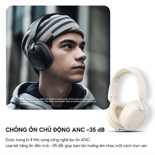 Tai nghe chụp tai Bluetooth Havit H655BT - Hàng chính hãng