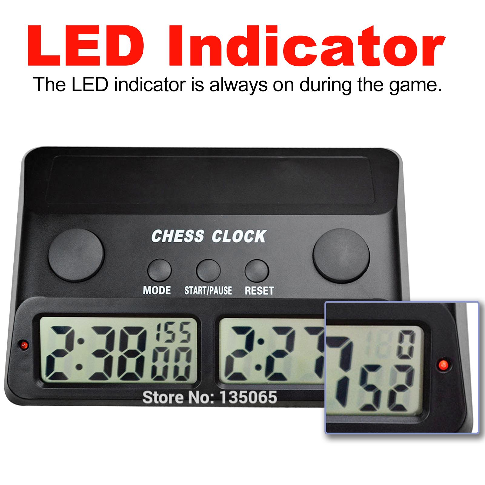 Digital Chess Clock Timer with Bonus Time for Chinese Chess International Chess Game