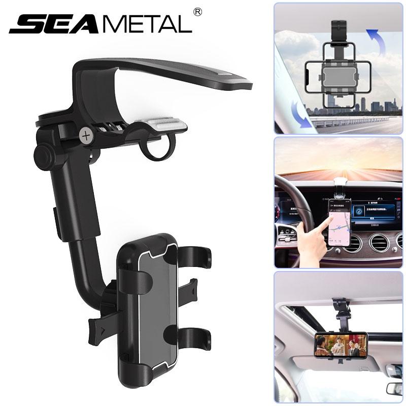 Giá Đỡ Điện Thoại Ô Tô Seametal Car Xoay 888° Giá Đỡ Điện Thoại Gắn Tấm Che Nắng Xe Ô Tô