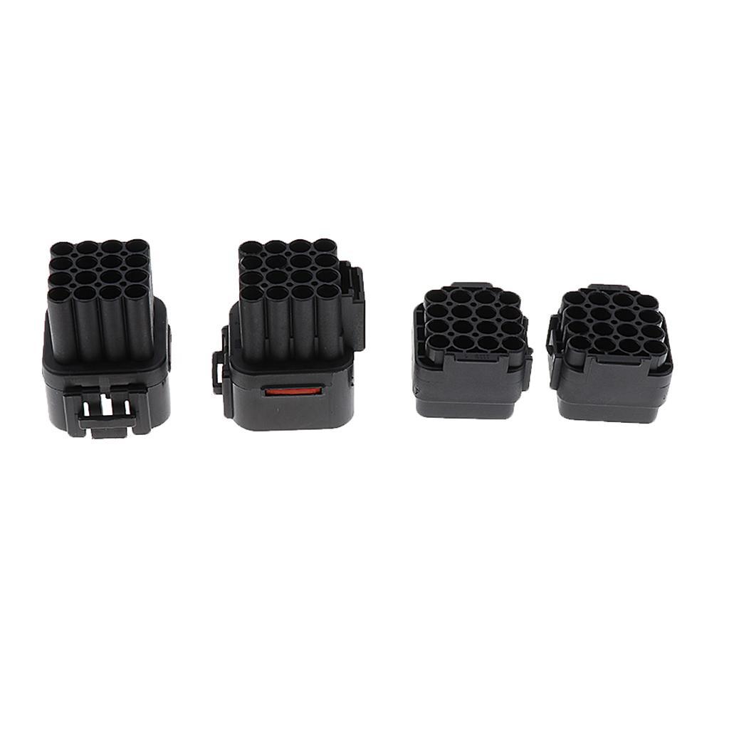 2 Kit 16 Pin Way Car Sealed Electrical AWG Wire Connector Waterproof