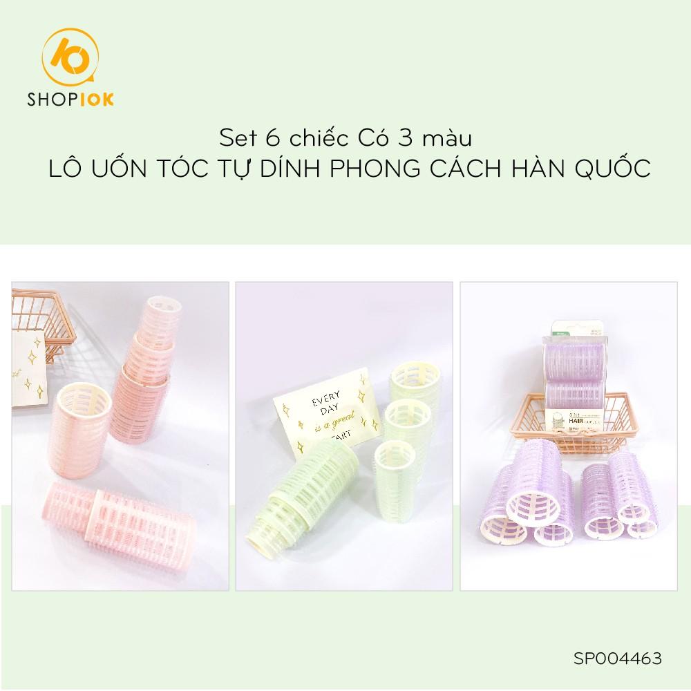Lô uốn tóc xoăn tự dính tự nhiên không dùng nhiệt set 6 lô SHOP10K - SP004463