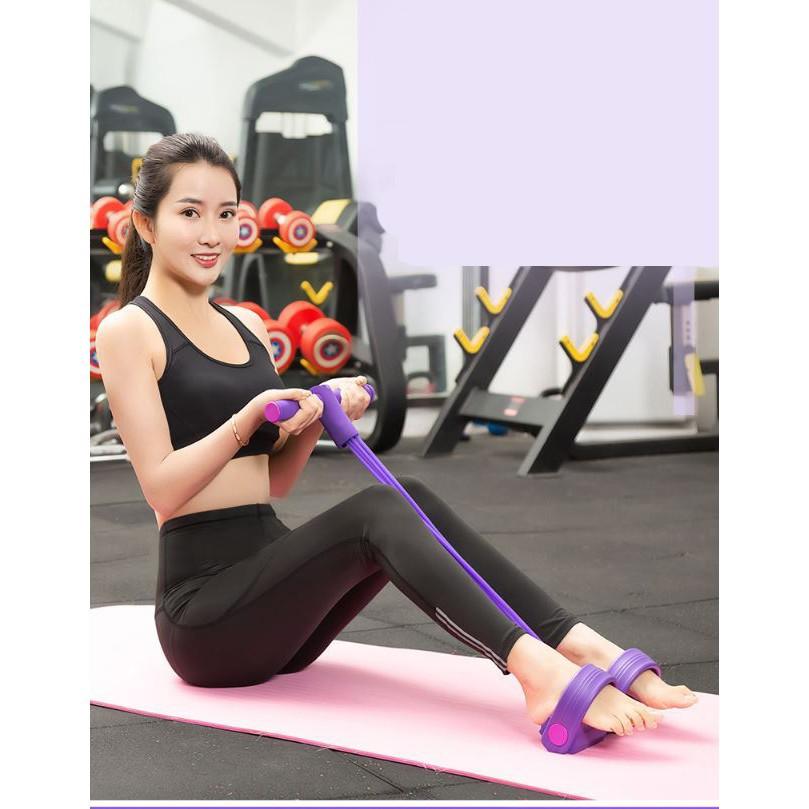 Dây Kéo Thể dục đàn hồi 4 Ống Cao Su Tập Thể Dục, tập Gym Tại Nhà