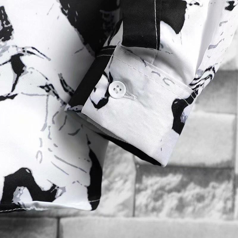 Áo Sơ Mi Nam Dài Tay Họa Tiết Độc Đáo Thời Trang