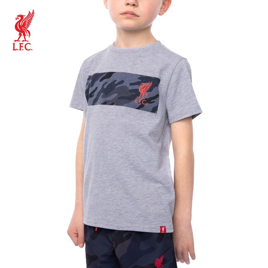 Áo thun tay ngắn thể thao trẻ em Lfc Int Jnr Camo Navy - A15744