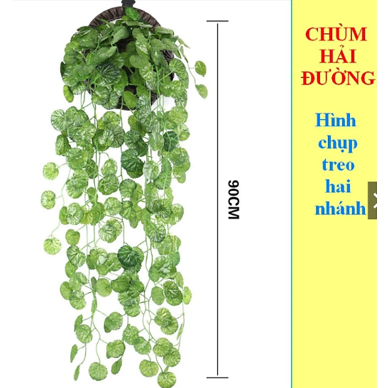 Chùm lá xanh giả, chùm lá giả trang trí tạo không gian xanh ấn tượng đẹp mắt không kèm bình treo