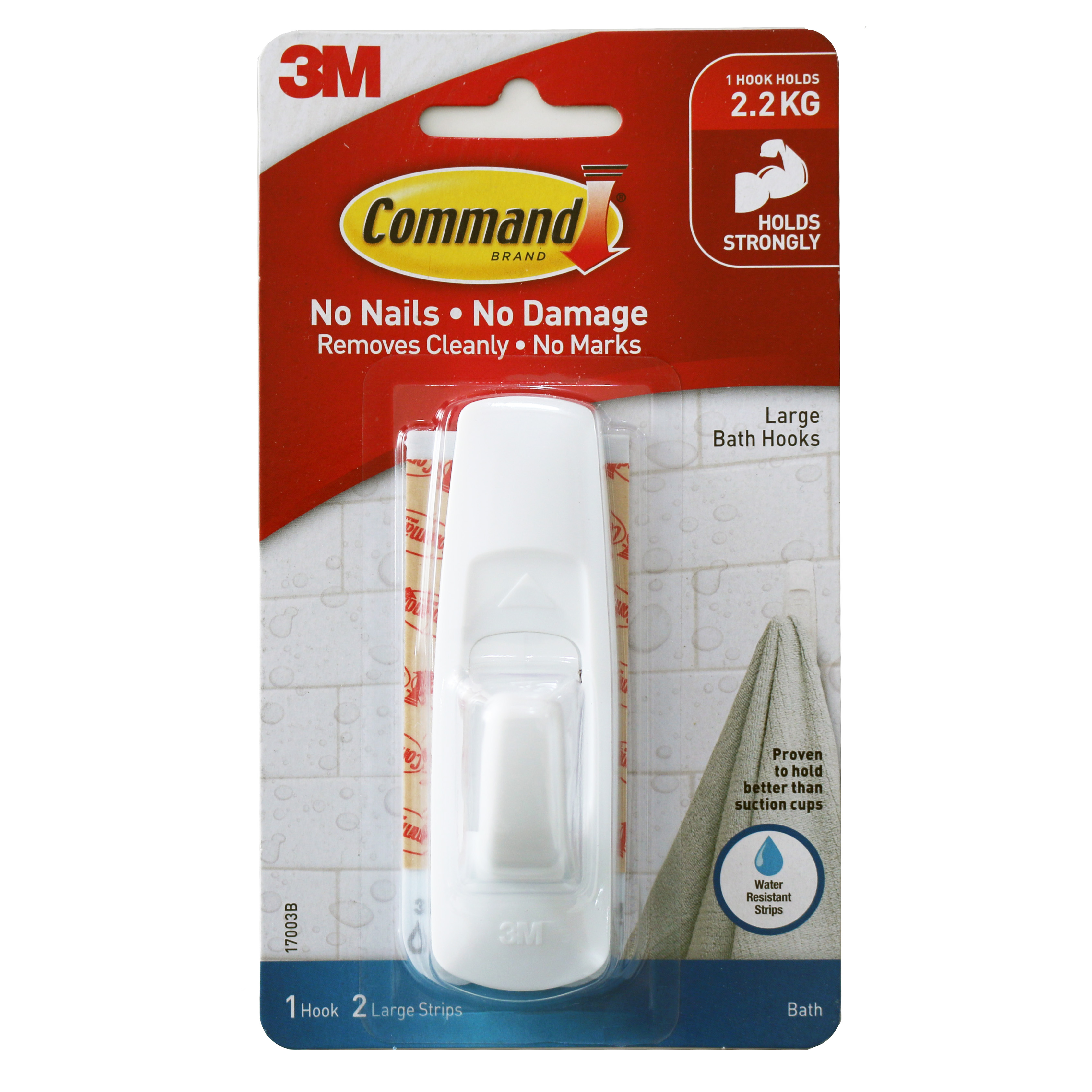 Móc Treo Kiểu Vuông Command 3M Chống Thấm Nước 2kg vỉ 1 cái