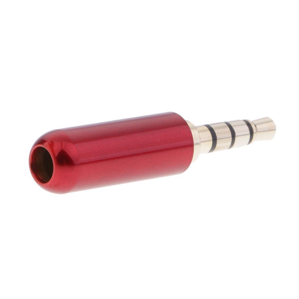 2x 3.5mm Male AUX Plug Jack Stereo Headphone Solder Audio Adapter