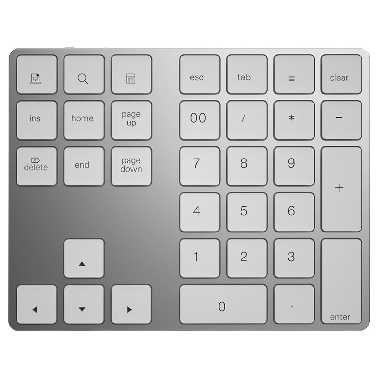 Mini Bluetooth 3.0 Numeric Keypad, Rechargeable Battery Accounting Numpad for PC