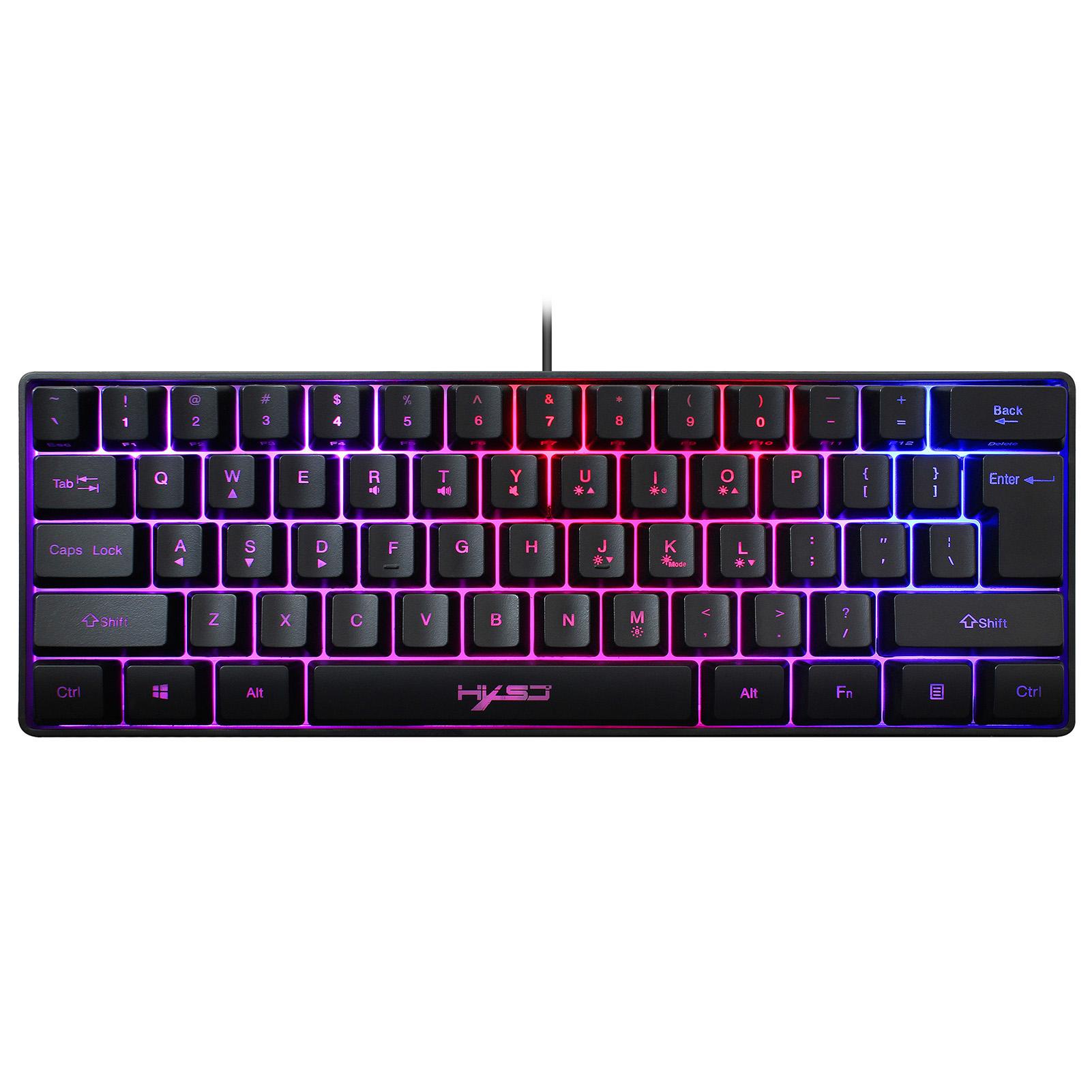 Bàn phím chơi game có dây HXSJ V700 61 phím dành cho Game / Văn phòng