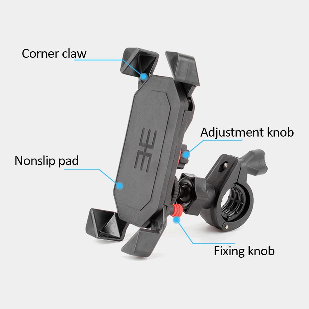 Giá đỡ điện thoại chống rung dành cho xe máy xe đạp với miếng đệm EVA chống trượt xoay 360 độ
