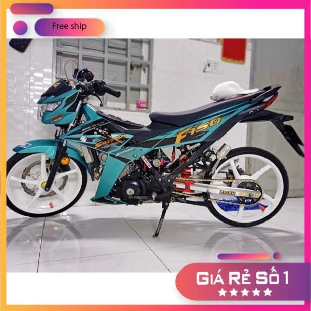 Tem rời dán xe Satria chất liệu Crom cao cấp bảo hành màu sắc vĩnh viễn