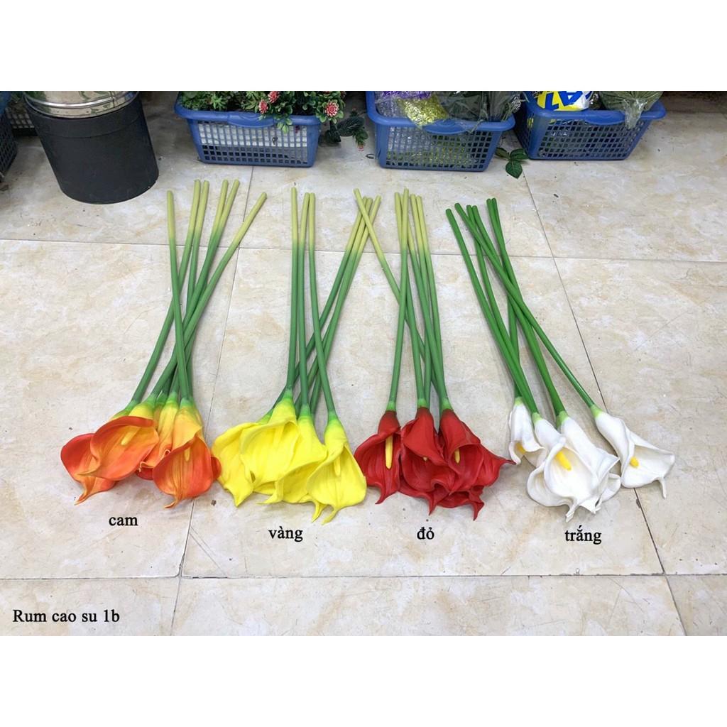 Cành Hoa Rum Cao Su Cao Cấp 70cm - Hoa giả trang trí nội thất, nhà cửa